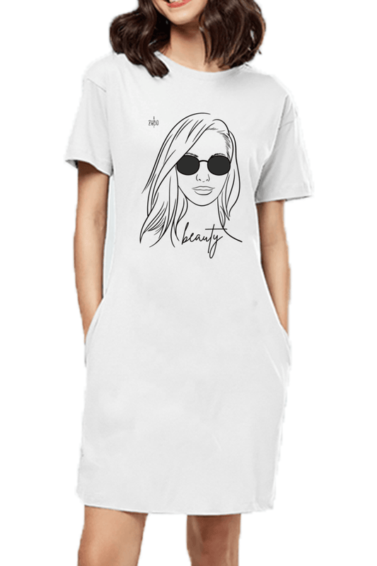 women T-shirt dress beauty