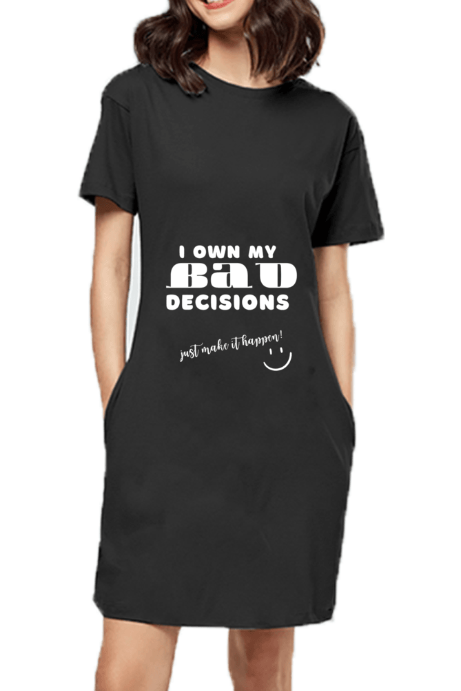 Women T-shirts dress bad decisions