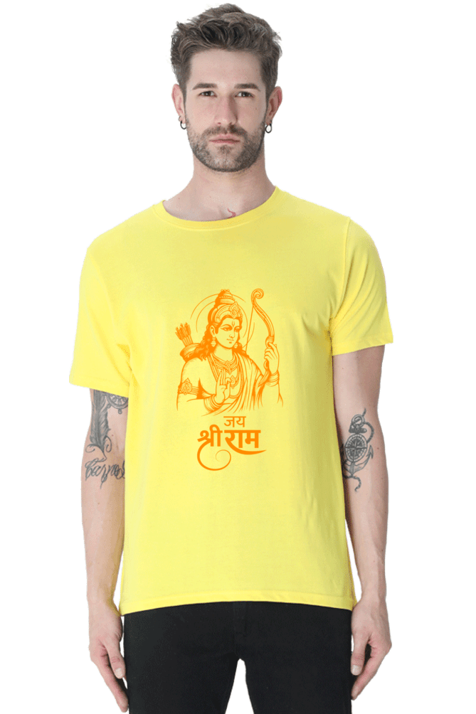 Mens t-shirt roundneck halfsleeves ramji