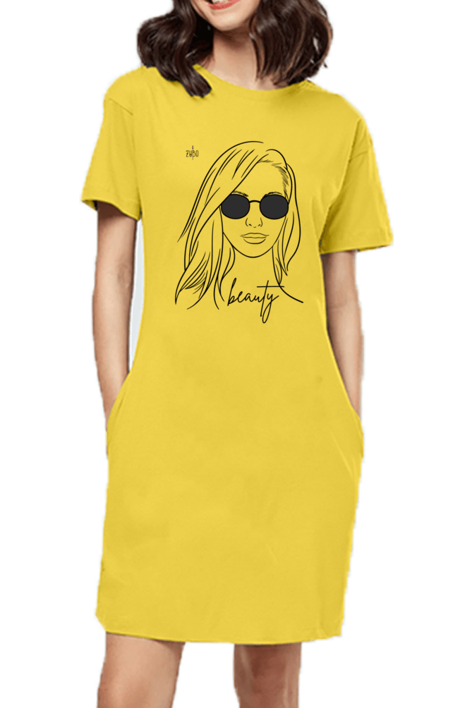 women T-shirt dress beauty