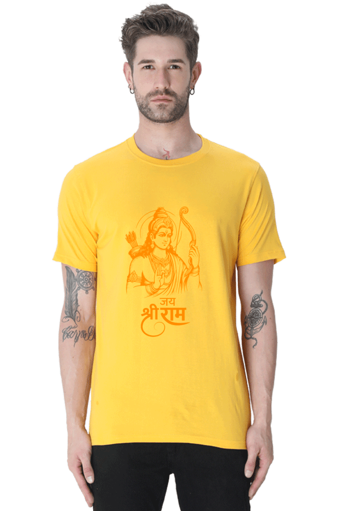 Mens t-shirt roundneck halfsleeves ramji