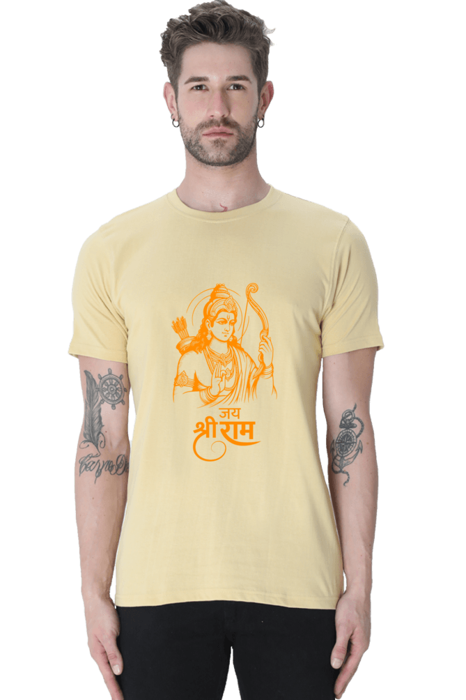 Mens t-shirt roundneck halfsleeves ramji