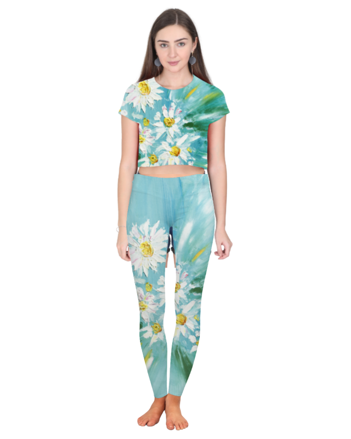 floral set of legging and t shirt casual wear India