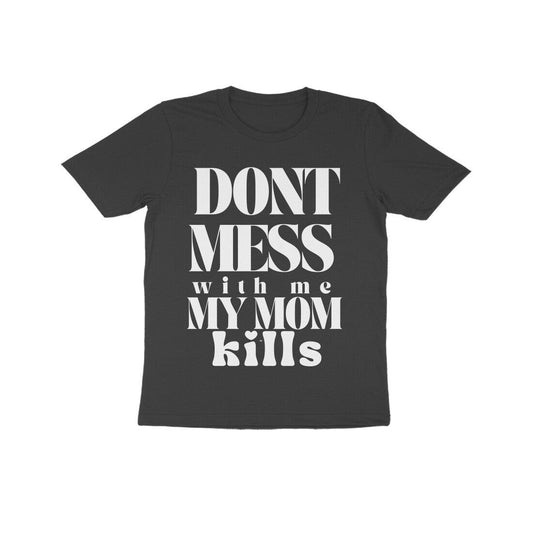 kids round neck t-shirt half sleeves mom & cute