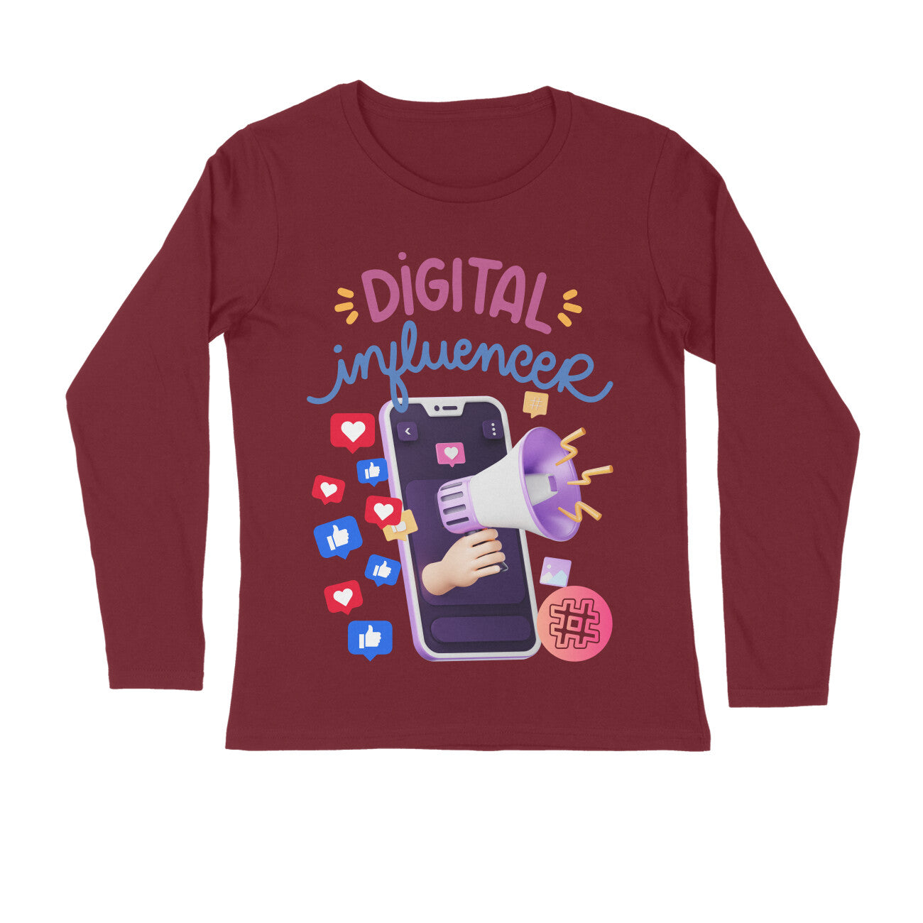 full sleeves t-shirts digital influencer