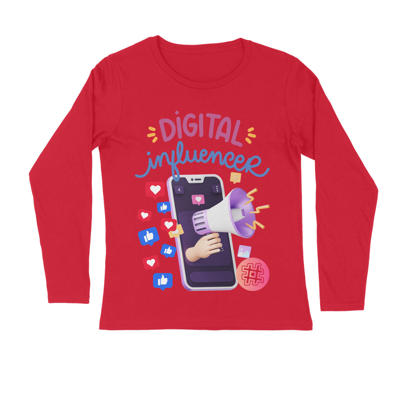 full sleeves t-shirts digital influencer